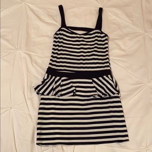 Dolls and Divas Culture Navy Blue and White Dress